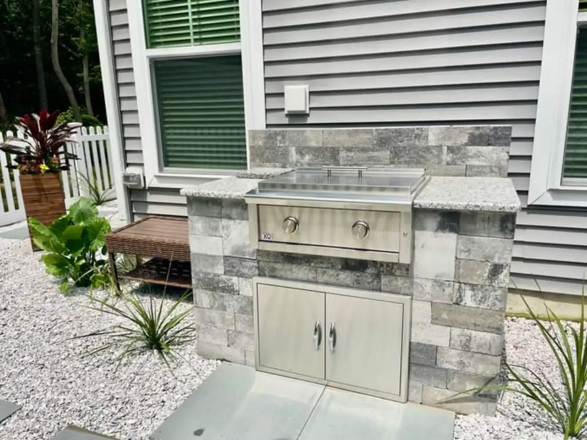 Outdoor kitchen cooking station in Sussex County Delaware