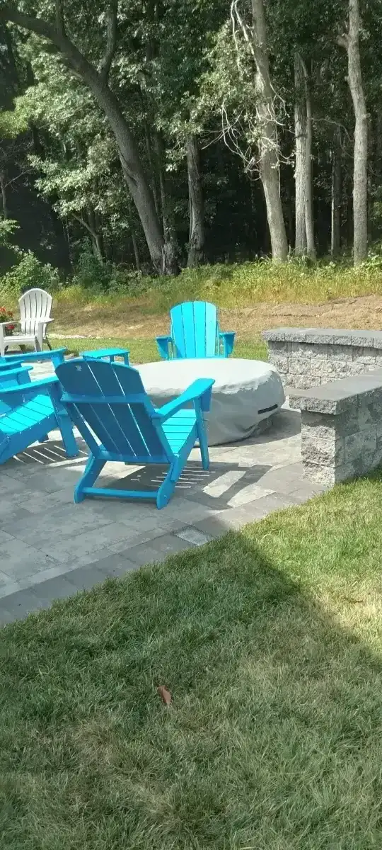 Paver patio with decorative border pattern in Sussex County
