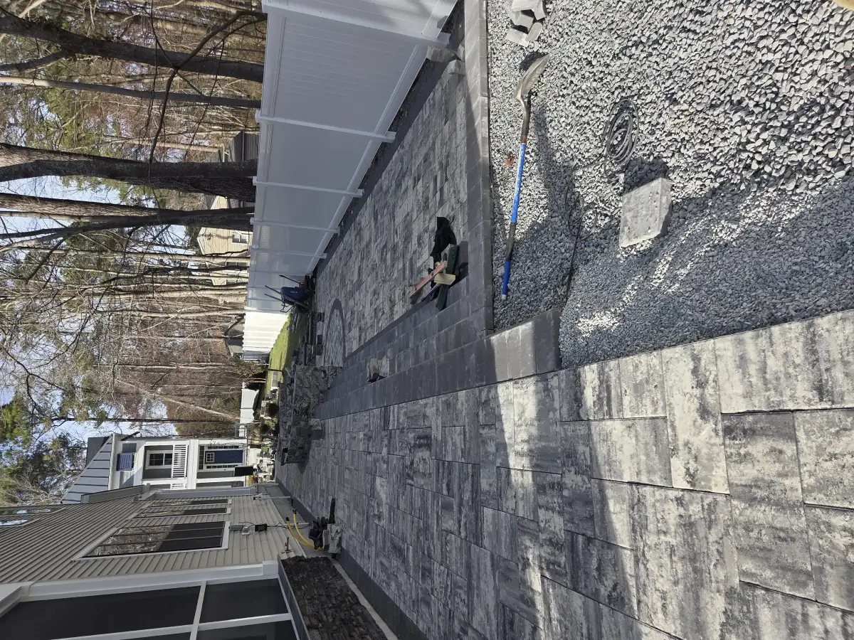 Close-up of quality paver materials used in Sussex County hardscape projects