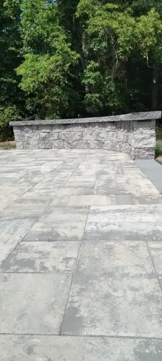 Decorative retaining wall with natural stone in Sussex County