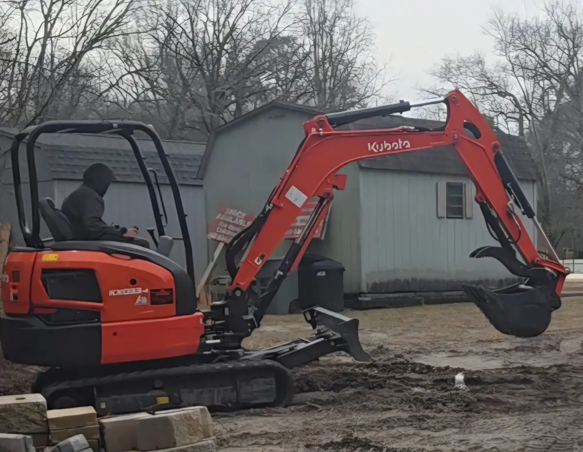 Just Imagine team members working together on an outdoor project